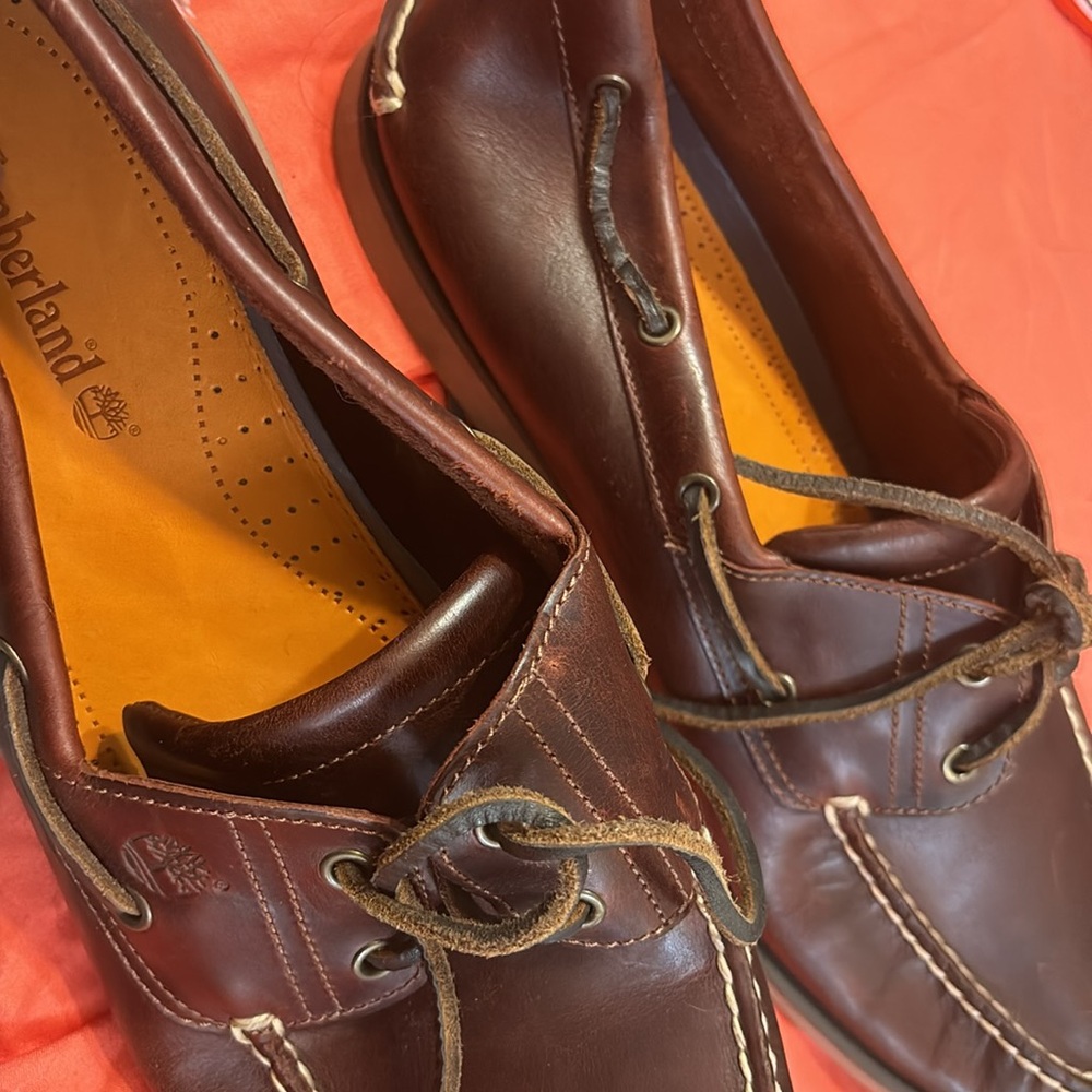 Timberland Men's Classic 2-Eye Boat Shoes size 15 new leather $200 value - Picture 8 of 8